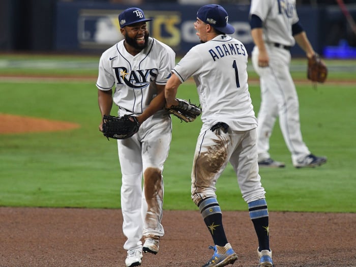 Rays celebrate after winning ALCS